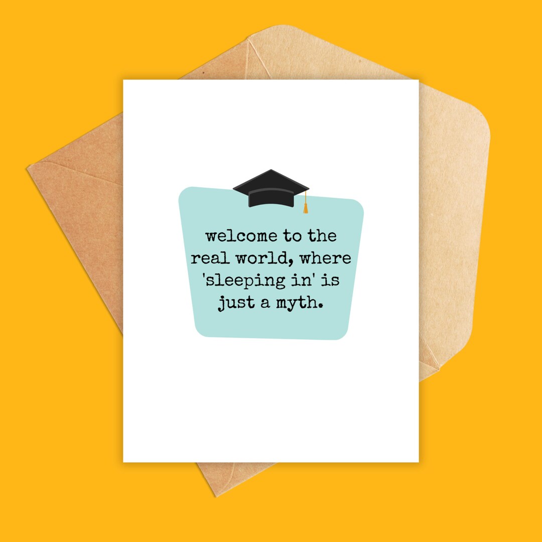 Welcome to the Real World Graduation Card | Congratulations ...