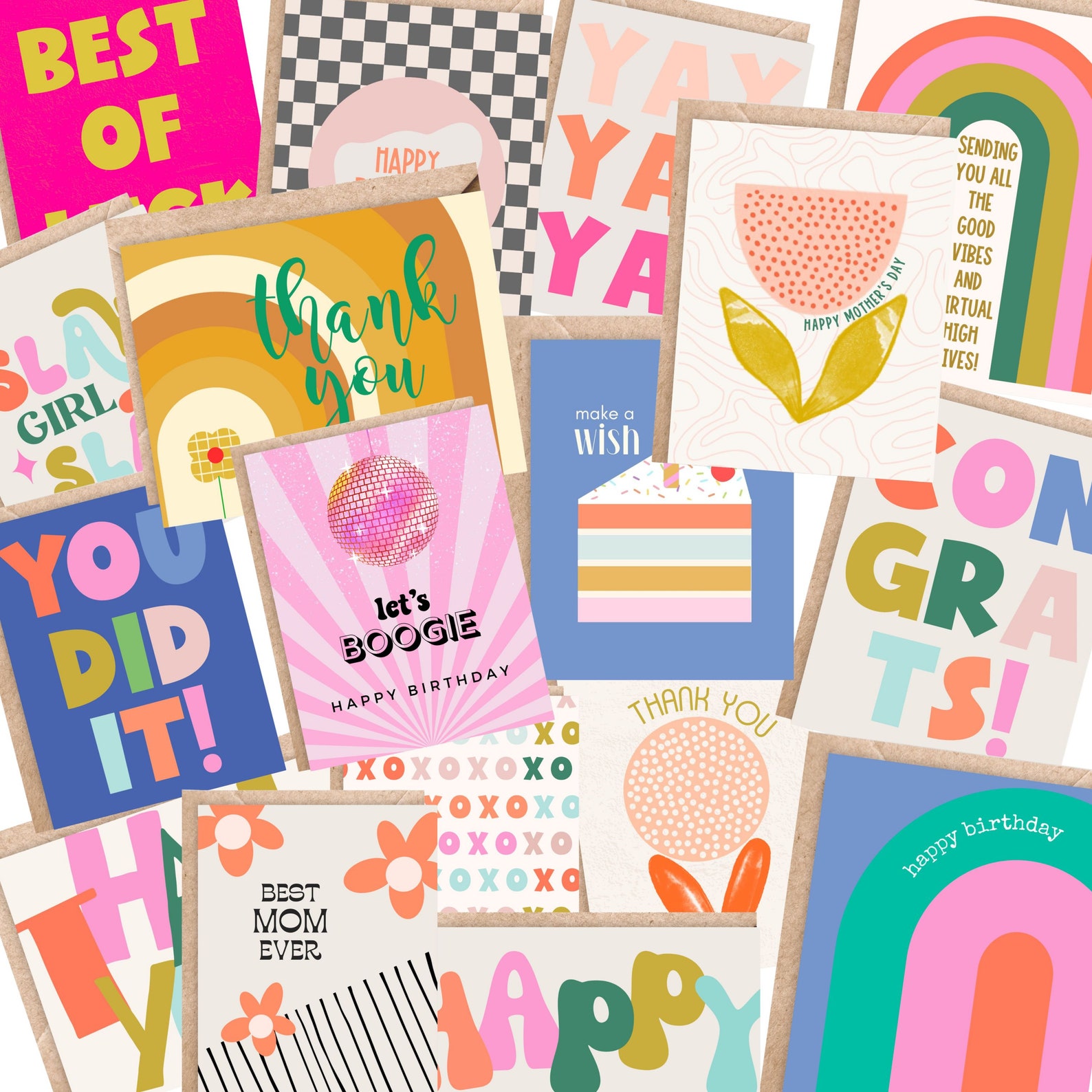 Way to Go Card – Bold Colorful Congrats Card for Graduation, Promotion ...