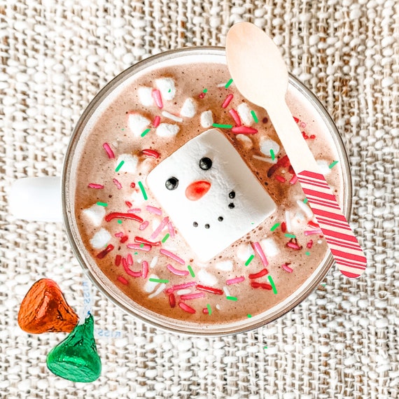Marshmallow Snowman Hot Chocolate Toppers - Courtney's Sweets