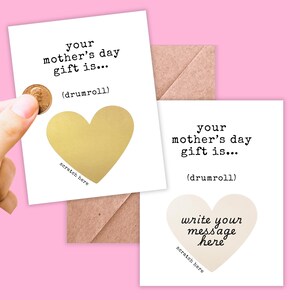 Personalized Mother&#39;s Day Scratch Off Card: Surprise Gift Reveal