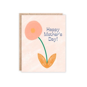 Abstract Flower Mother&#39;s Day Card: Whimsical Floral Design