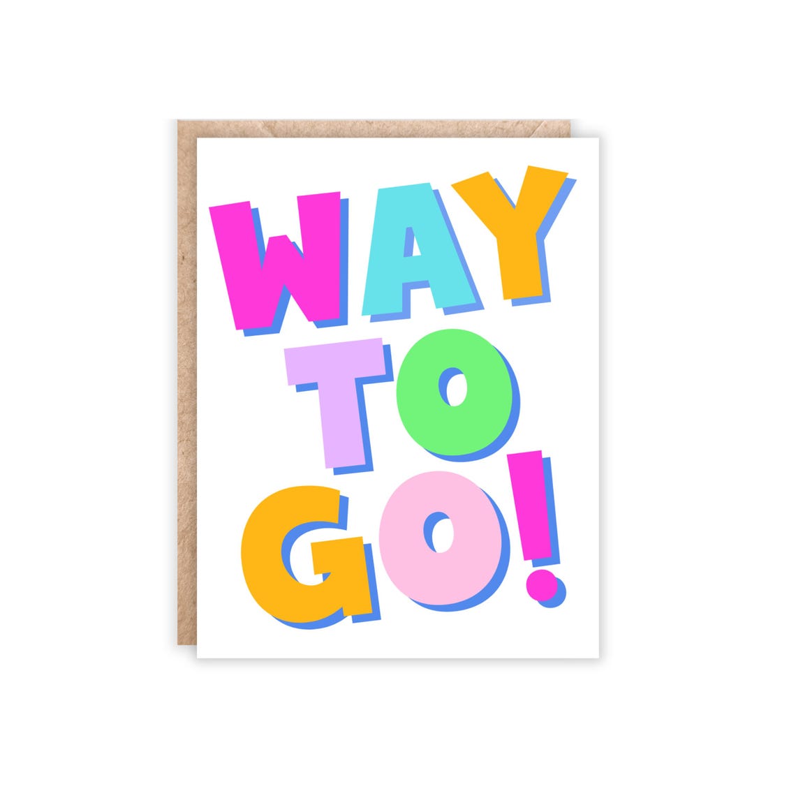 Way to Go Card – Bold Colorful Congrats Card for Graduation, Promotion ...