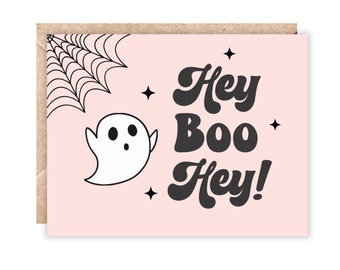 Hey Boo Hey Halloween Ghost Card | Spooky Greetings