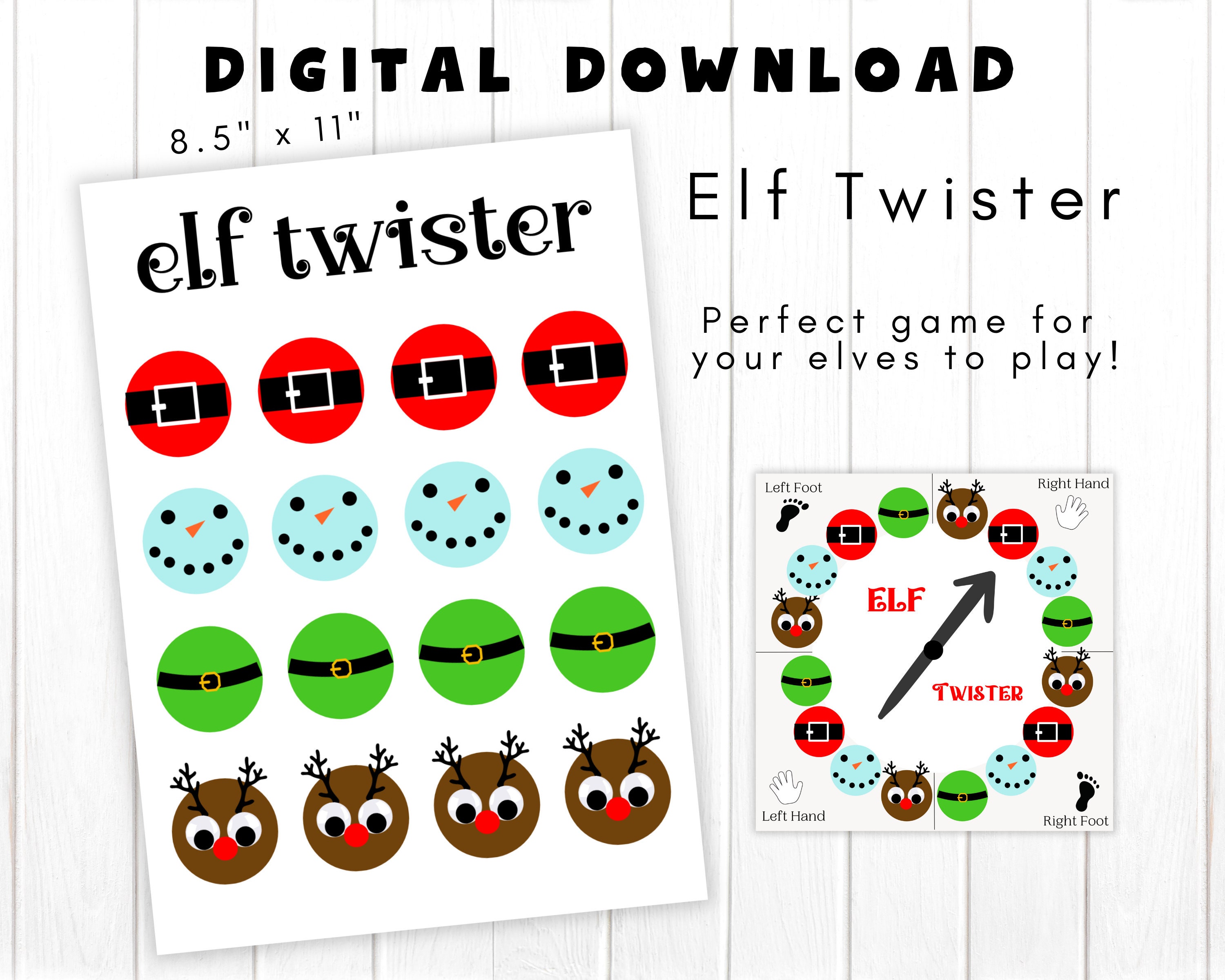 Christmas Elf Kit: Twister Game – 1331 Custom Decor & Goods