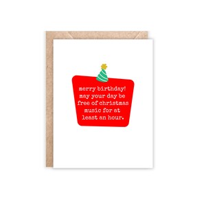 Funny December Birthday Card: Holiday Humor