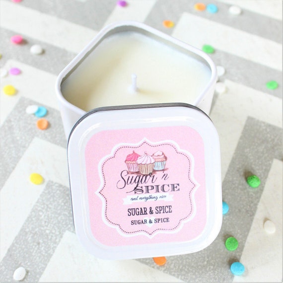 Vintage Square Personalized Candle Tins Baby Shower Candle Etsy