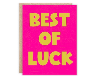 Best of Luck Greeting Card | Good Luck Cards | Graduation Cards | New Job Cards | Celebratory Cards | Abstract Greeting Cards |