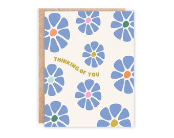 Thinking of You Greeting Card | Sympathy Cards | Well Wishes Cards | Floral Feel Better Cards