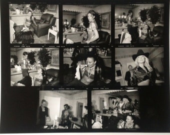 The Spice Girls | Enlarged Contact Sheet | 14 x 11 inch |  Hand Printed |  Victoria Beckham, Emma Bunton, Melanie Chisholm, Melanie Brown