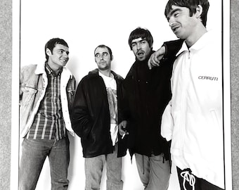 Oase | Schwarz & Weiß Fotodruck | What's The Story Morning Glory, 1995, Liam Gallagher, Noel Gallagher | Seltene Oasis Fotografie, Oasis Geschenk