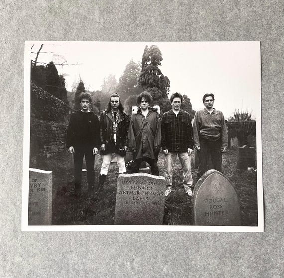 The Cure | Black & White Photo Print | Wild Mood Swings, 1996, Robert Smith, Simon Gallup | Rare The Cure Photograph, Gift For The Cure Fan