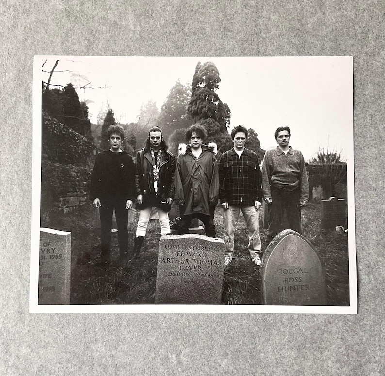 The Cure | Black & White Photo Print | Wild Mood Swings, 1996, Robert Smith, Simon Gallup | Rare The Cure Photograph, Gift For The Cure Fan image 1