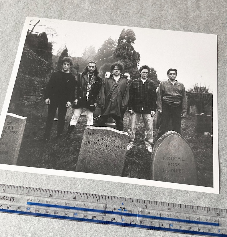 The Cure | Black & White Photo Print | Wild Mood Swings, 1996, Robert Smith, Simon Gallup | Rare The Cure Photograph, Gift For The Cure Fan image 3