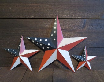 White Wooden Amish Barn Star 52 x 52cm