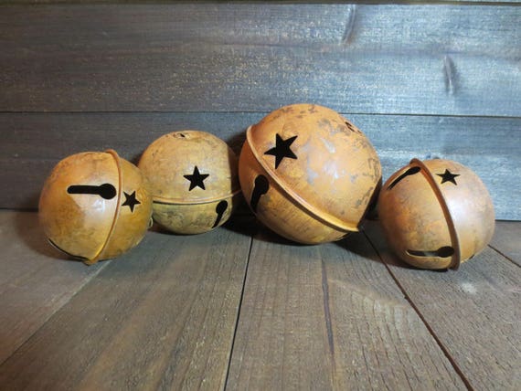 1/2 Buy All Store 72 Primitive 13mm Rusty Tin Jingle Bells 1/2 Buy All Store 72 Primitive 13mm Rusty Tin Jingle Bells