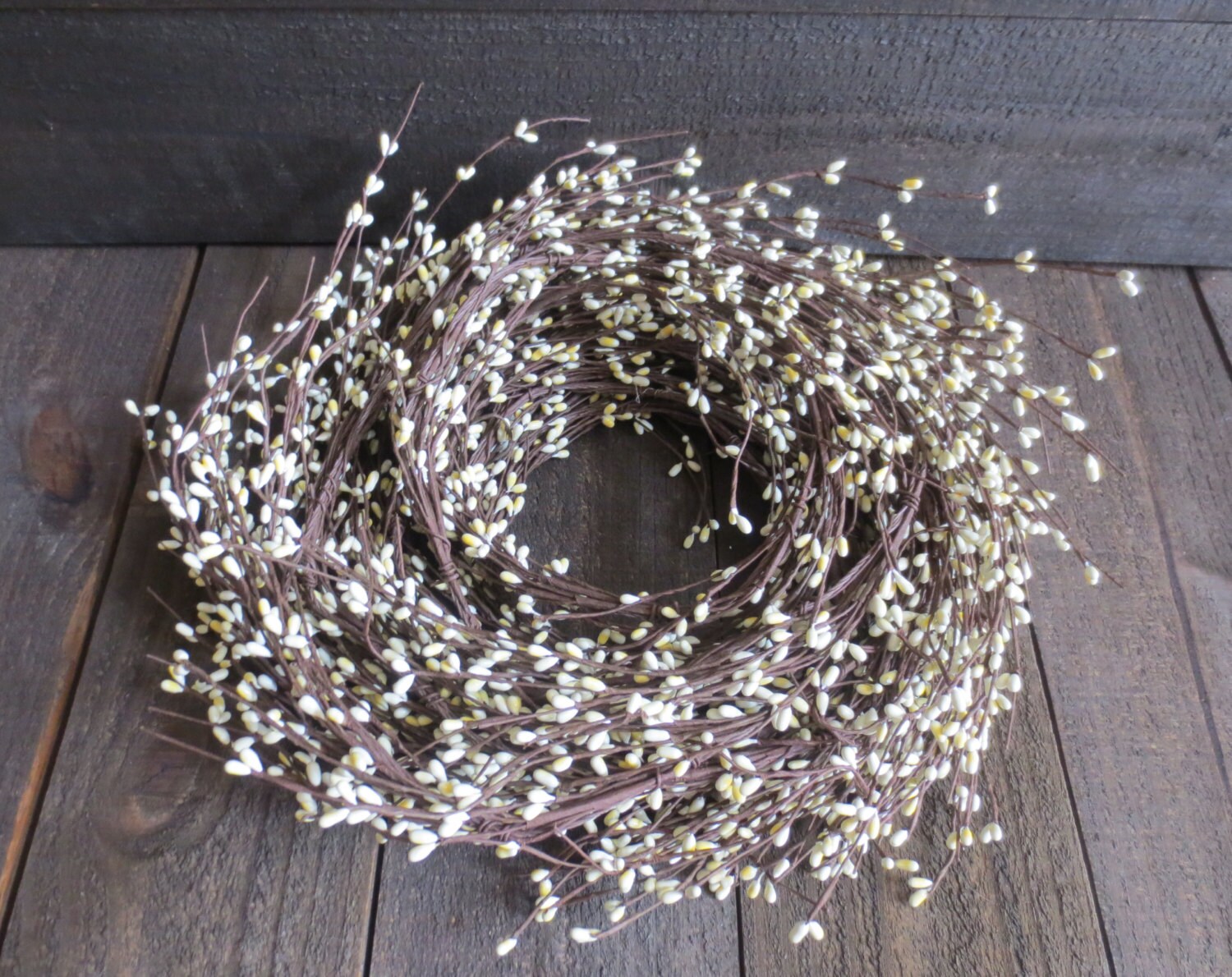 Berry Garland Coffee Bean Star Pip Berry Garland 42 Long Green, Brown and  Ivory Garland Ready to Ship 