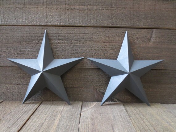Set Of 2 Country Primitive 14 Black Barn Stars Rustic Etsy