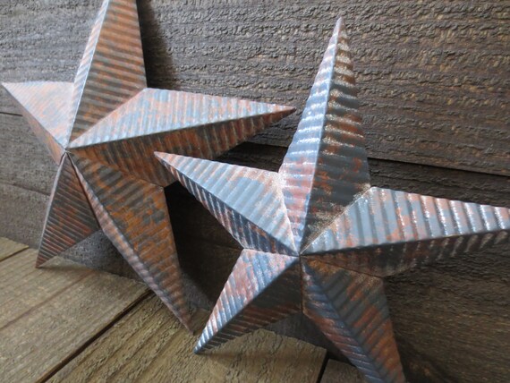 Set 20 Rusty Stars 10 2 25 10 1 5 Country Metal Barn Star Craft