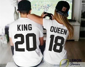 Any number, Price for 1 T-shirt, King Queen T-shirt, Matching Shirts, King and Queen, Family shirts