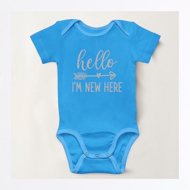 Hello I/'m new here bodysuit Baby shower gift Baby shower bodysuit Newborn bodysuit Hello I/'m New Here Infant Bodysuit Baby gift
