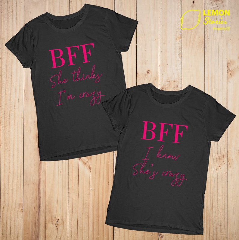Best Friends Matching Tshirts Bff tshirt Price for 1 Etsy