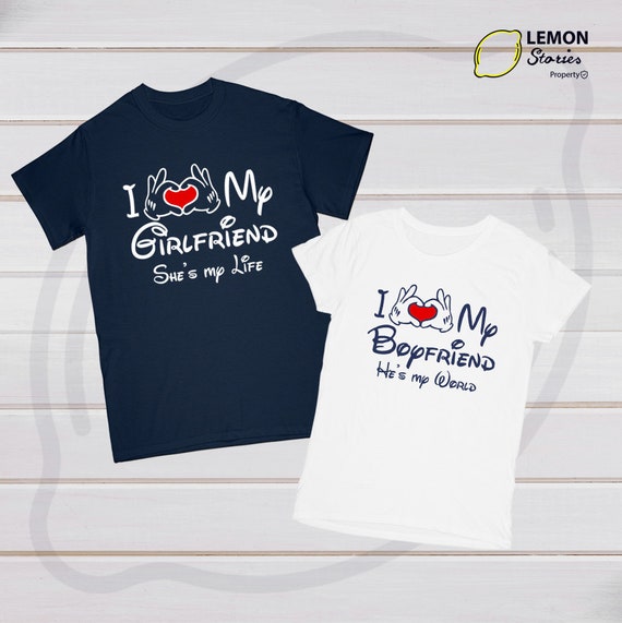 Disney matching couple shirts I love my boyfriend I love my girlfriend Disney coule shirt Disney couple tshirts Boyfriend gift Girlfriend Disney matching couple shirts I love my boyfriend I love my girlfriend Disney coule shirt Disney couple tshirts Boyfriend gift Girlfriend