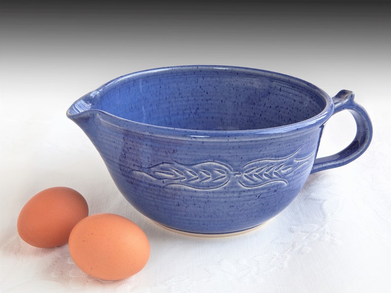 Pottery Pantry Bowl With Handle and Spout Mixing Bowls Etsy