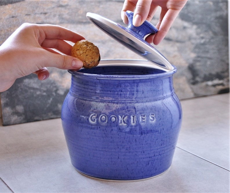 Ceramic Cookie Jar With Lid Handmade Pottery Cookie Jar Etsy UK