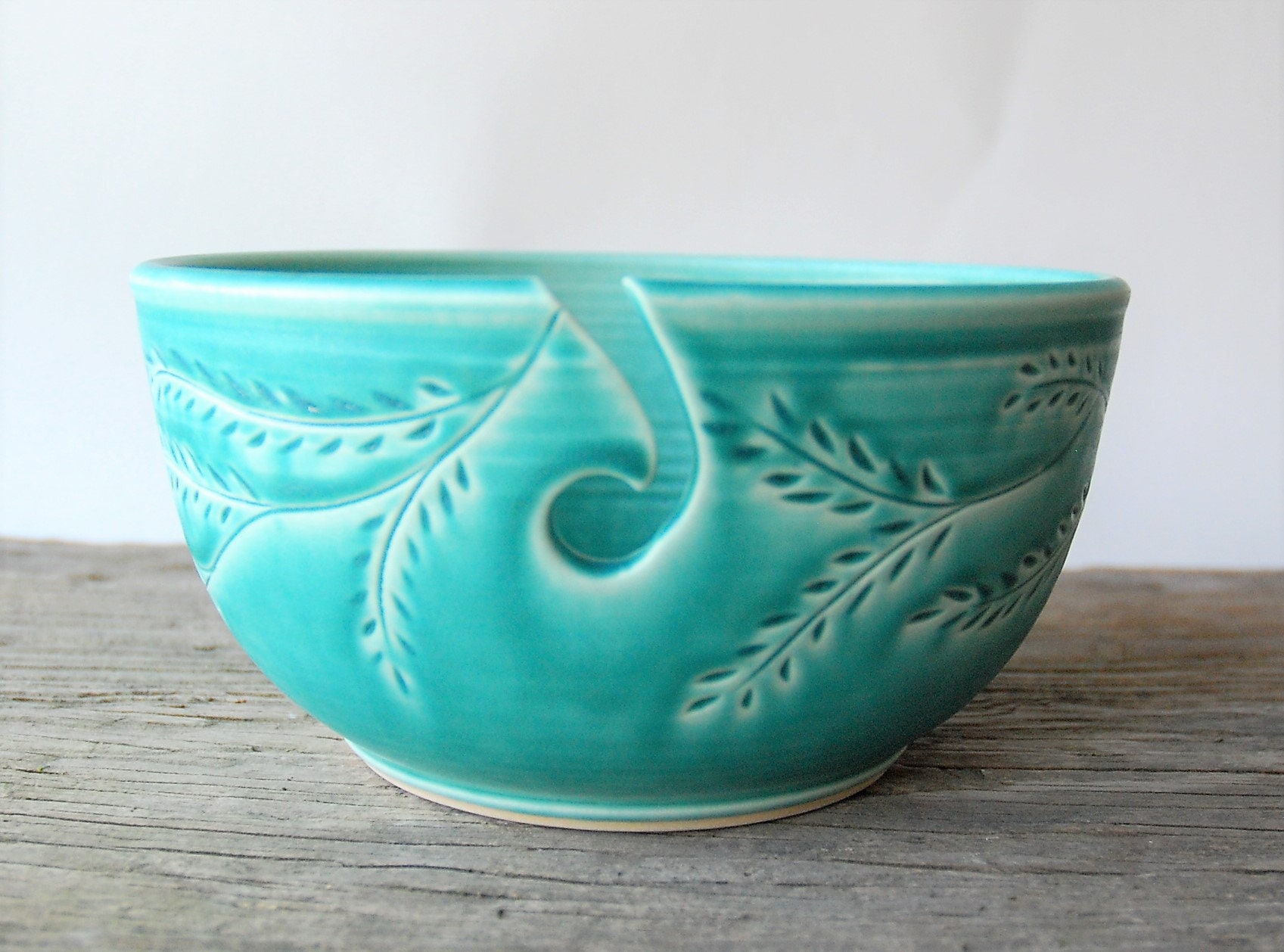 Turquoise, Handcrafted Ceramic Knitting Yarn Bowl Holder with Elegant –  MyGift