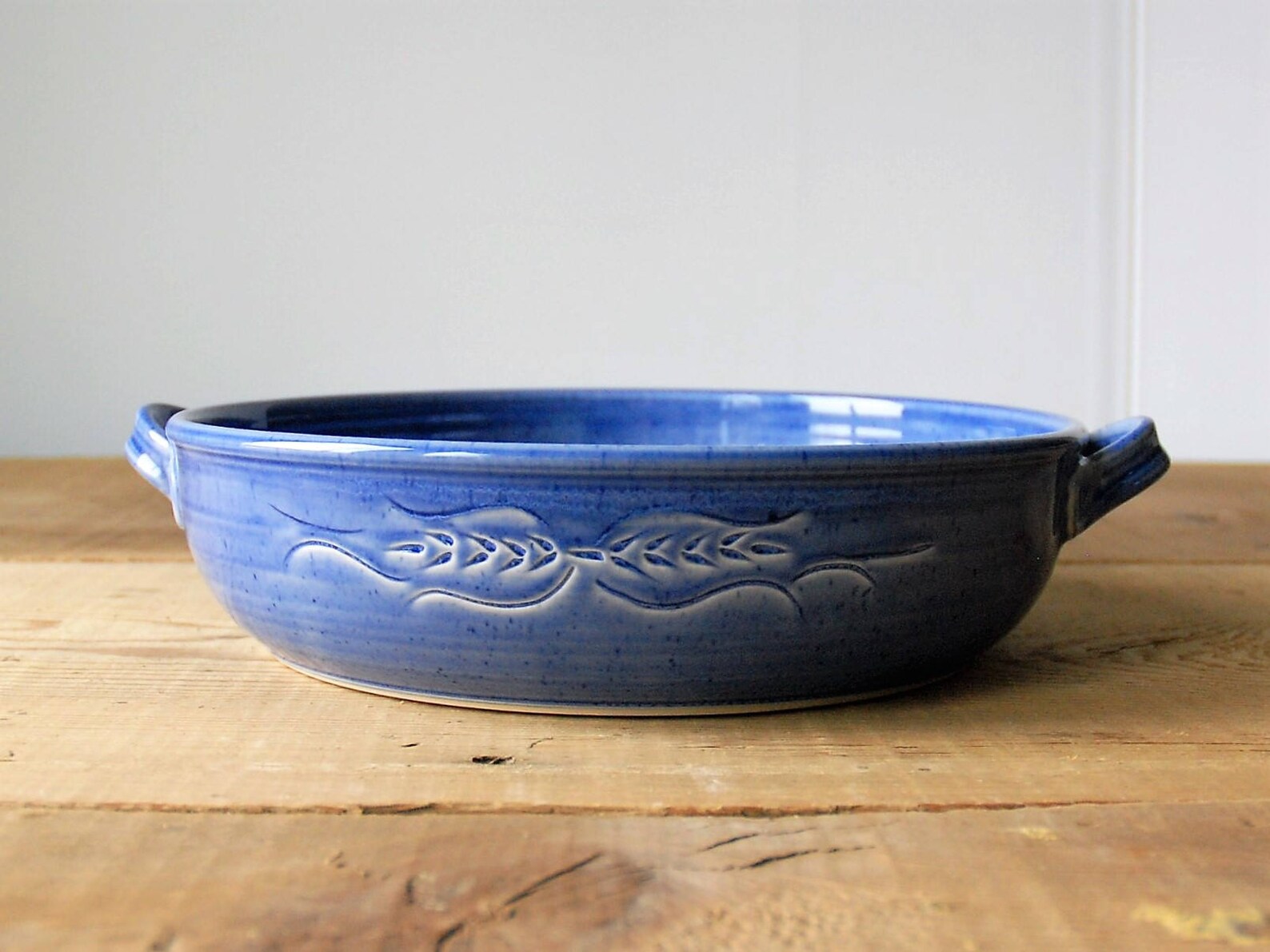 Blue Ceramic Casserole Dish Ovenproof Au Gratin Dish Ceramic Etsy