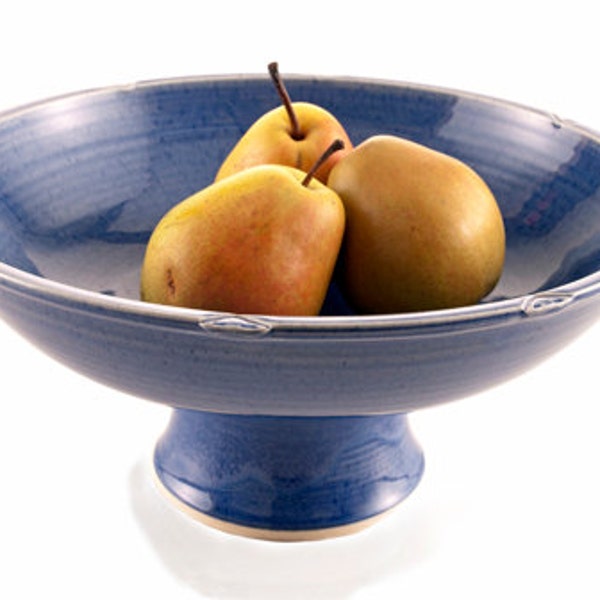 pottery fruit bowl, pedestal bowl, ceramic bowl, ceramic fruit bowl, decorative bowl, fruit bowl, serving bowl, centerpieces, holiday table