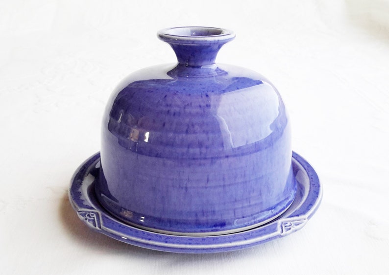 Butter Dish With Lid Blue Pottery Butter Dish Covered Etsy Canada