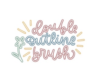 Double Outline Monoline Procreate Brush