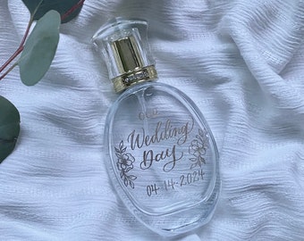 Engraved Perfume Bottle | Wedding Perfume | Bride | Wedding Day | Bridal Gift | Engraved Cologne | Bride Perfume