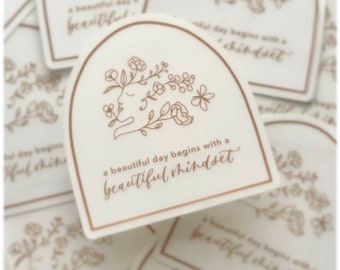 Beautiful Mindset Floral Sticker