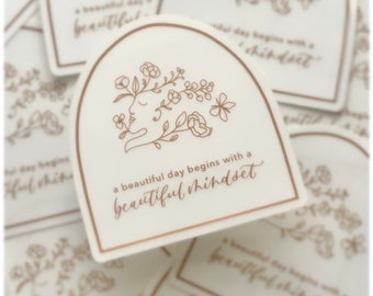 Beautiful Mindset Floral Sticker