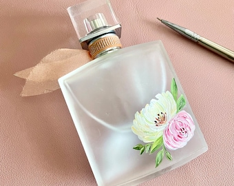 Painted Perfume Bottle | Custom Painted Perfume | Wedding Perfume |