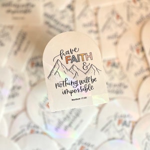 Rainbow Suncatcher Faith Sticker