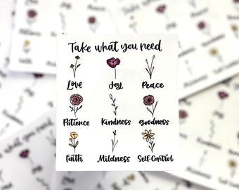 Fruitage of the Spirit  Sticker for JW - Dishwasher and Waterproof Safe - Professionally Printed