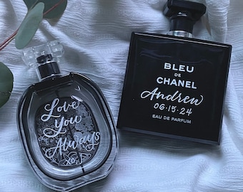 Engraved Perfume Bottle | Engraved Cologne | Wedding Day Perfume | Grooms Gift | Brides Gift | Bridal Perfume | Groom Cologne