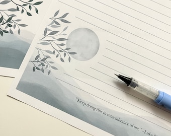 JW Memorial Invitation Stationary | JW Letter Writing Paper | Lined and Unlined Paper