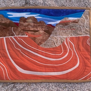 Home decor The Wave Wall Hanging Art Quilt