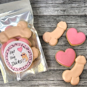Adult Themed Cookies, Eat A Bag Of Dicks, Gift Bag, Drop Ship, Penis Cookies, Gag Gift, Order at least 15 days ahead