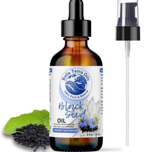 Black Seed Oil - Choose Size: 2oz, 4oz, 8oz, 16oz, 128oz | Pure, Cold-Pressed