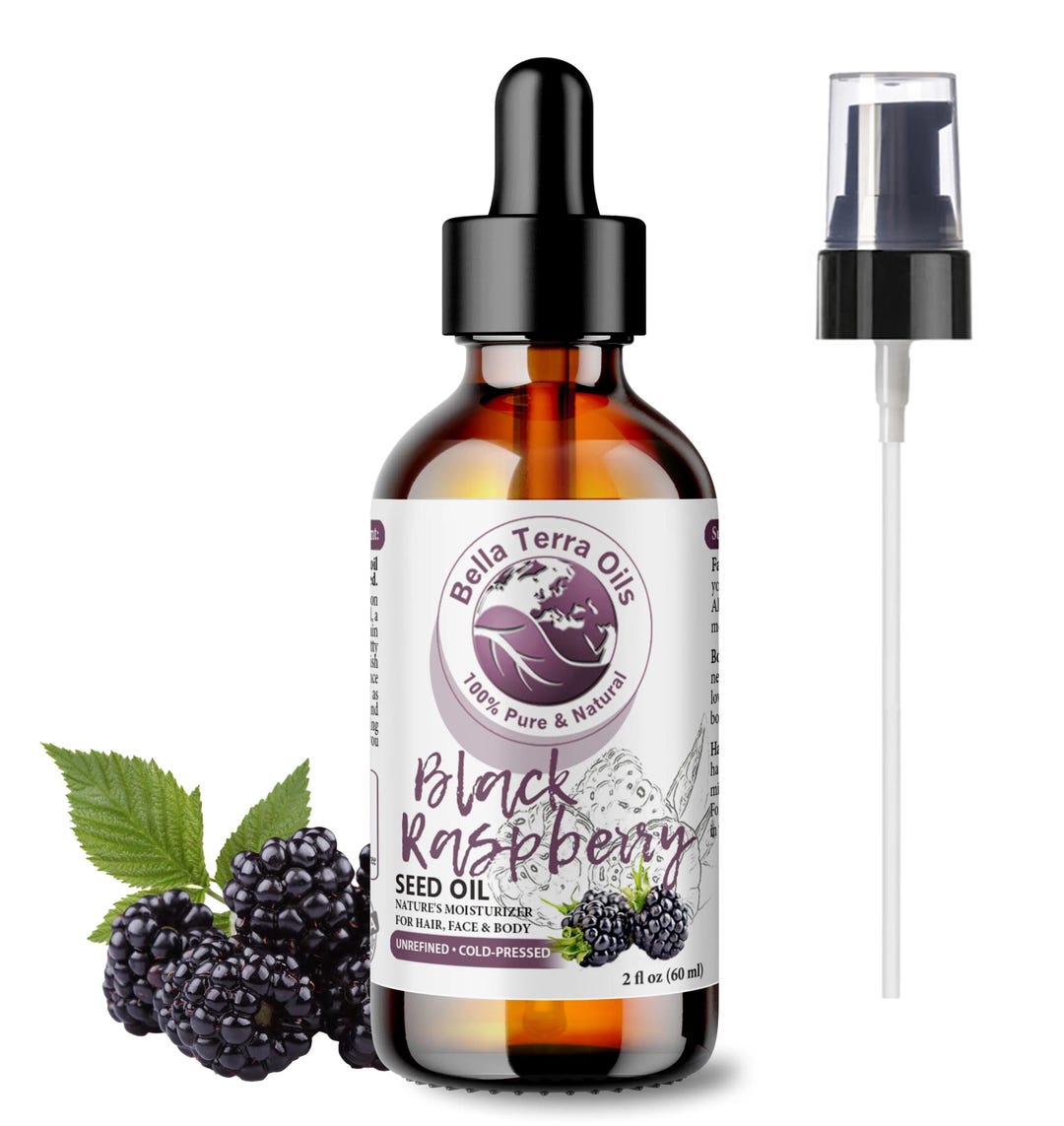 Black Raspberry Seed Oil - 2oz | Premium Cold-pressed Oil for Skin ...