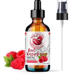 Red Raspberry Seed Oil - Choose Size: 2oz, 4oz, 8oz, 16oz, 128oz | Cold-Pressed