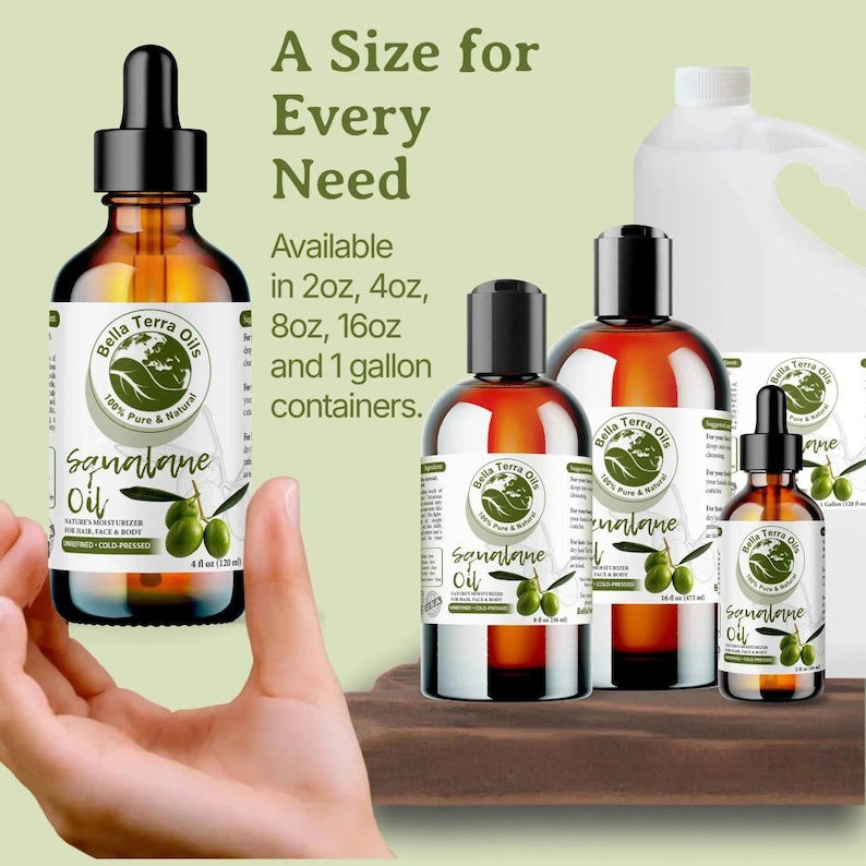 Olive Squalane Oil Gallon 128oz - Wholesale Bulk Carrier Oil for Face Oil, Dry Skin, Serum and Lotion Making - Makers and Studios image 3