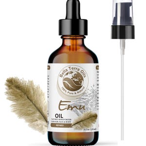 Emu Oil - Choose Size: 2oz, 4oz, 8oz, 16oz, 128oz Ultra-Moisturizing Natural Oil