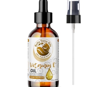 Natural Vitamin E Oil - Choose Size: 2oz, 4oz, 8oz, 16oz, 128oz | Natural Oil