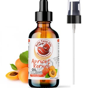 Organic Apricot Kernel Oil - 2oz, 4oz, 8oz, 16oz, 128oz | Pure, Cold-Pressed